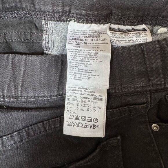 EUC Levi’s (6 / 28) Black Pull-On Skinny Jeans / Jeggings - Stretch Waistband - Picture 4 of 5